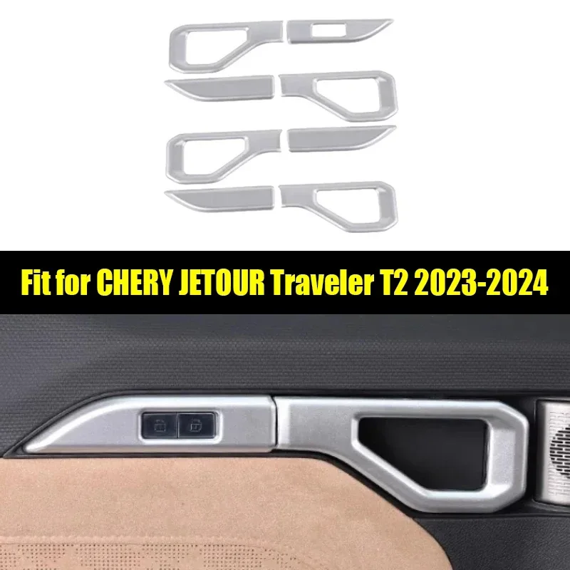 

New! Auto Car Door Handle Suitable for CHERY JETOUR Traveler T2 2023 2024 Modification Car Door Armrest Trim Auto Interior Trim