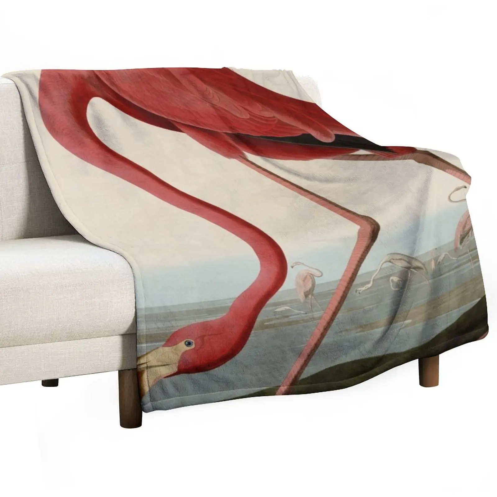 431 American Flamingo Throw Blanket Camping Sofas Hair Blankets