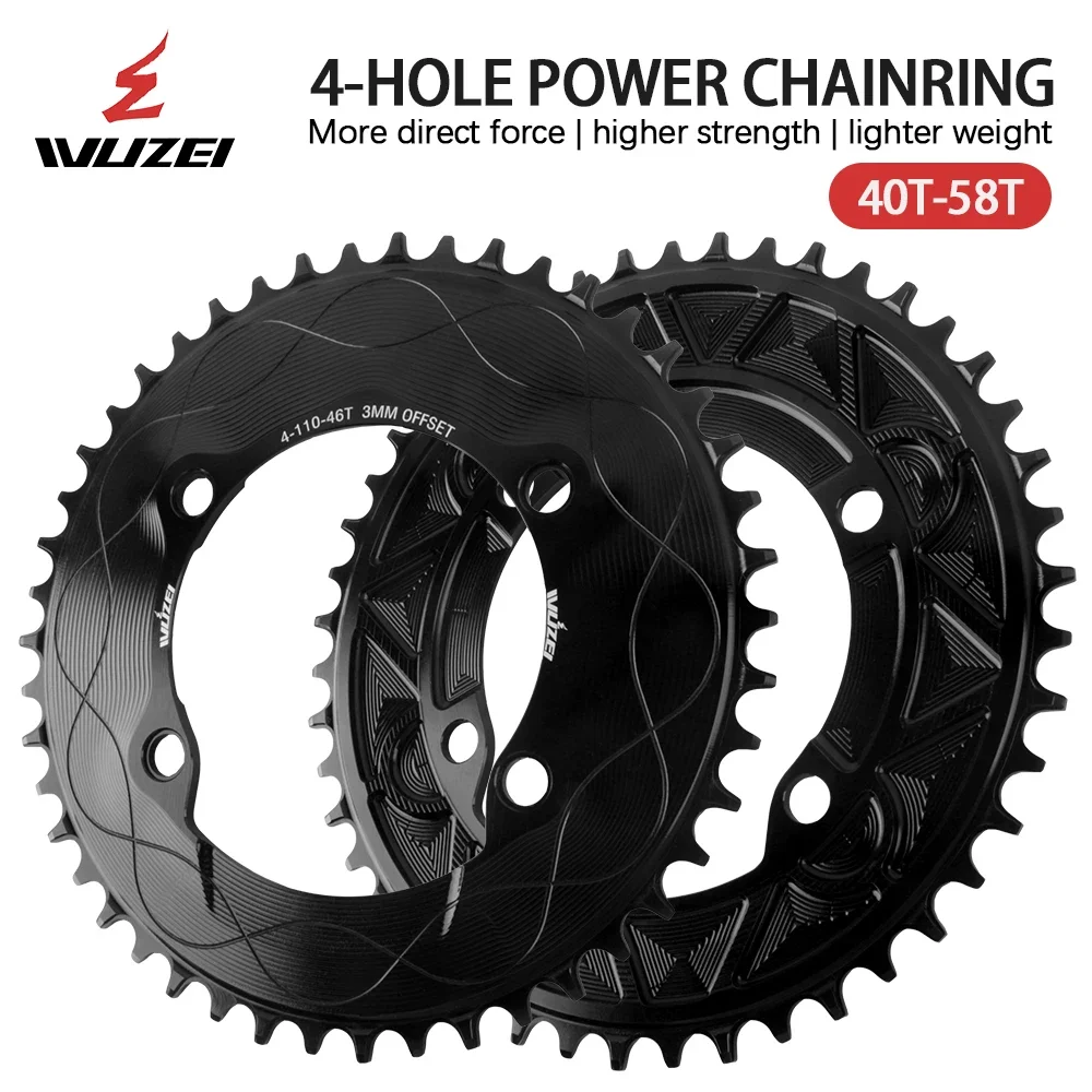 WUZEI 110BCD Bicycle Chainring (40-58T) - Compatible with R7000/R8000/R9100 8-11S Narrow-Wide Chainwheel Bicycle components - Image 3