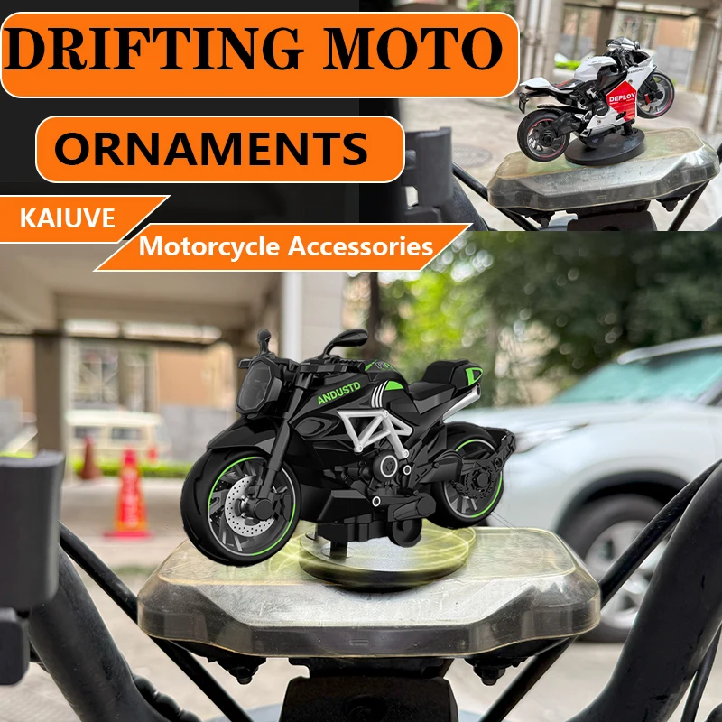 

For DUCATI Kawasaki Harley motorcycle Drift Rotating Auto Turning motorcycle Model Center Console Ornaments Christmas Gifts