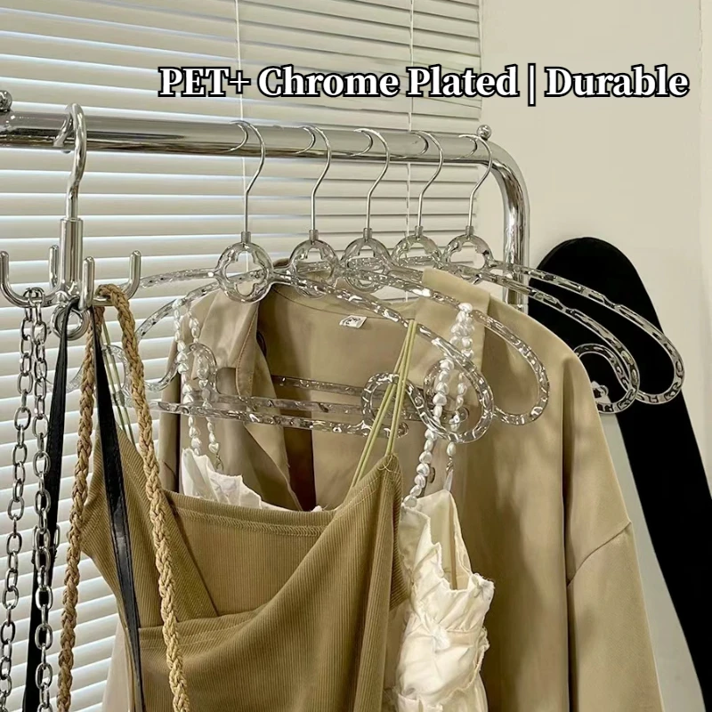 Acrylic Clothes Hangers,Household Non-slip and Non-Marking Drying Rack for Shirts Camisole,Invisible Space Saving Hanger,5 Pack