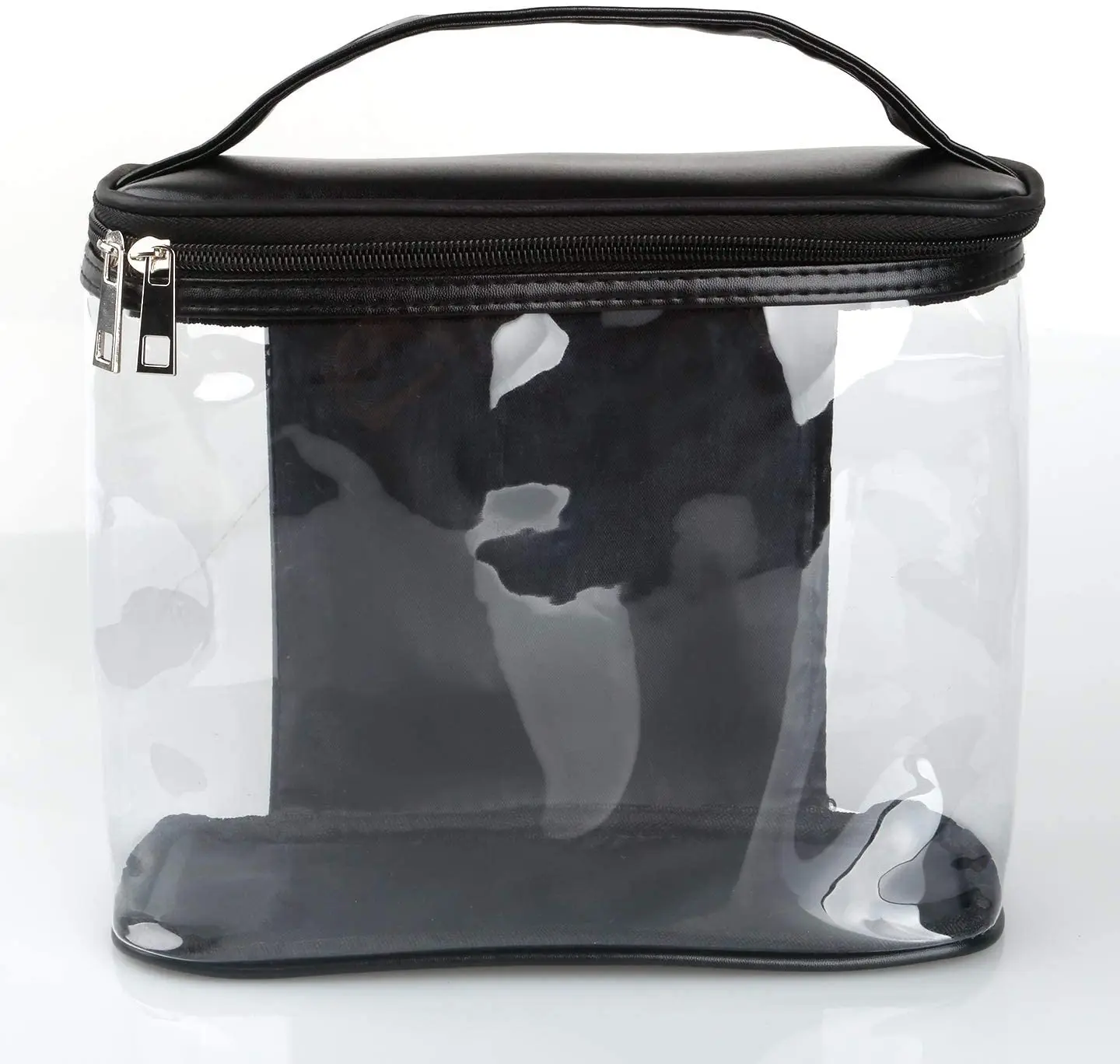 # Hot Sales Heavy Duty Leak Proof Clear Travel Bags For Toiletries Transparent Makeup Cosmetic Bag With Zipper And Handle