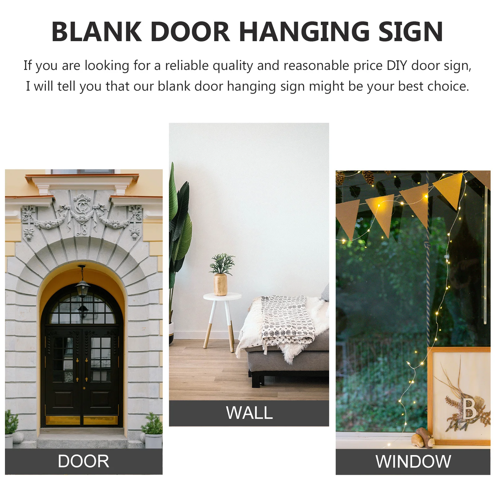 

2pcs Wooden Chalkboard Hanging Plaque Diy Blank Message Board For Home Door Wall Decor Density Board Chalkboards