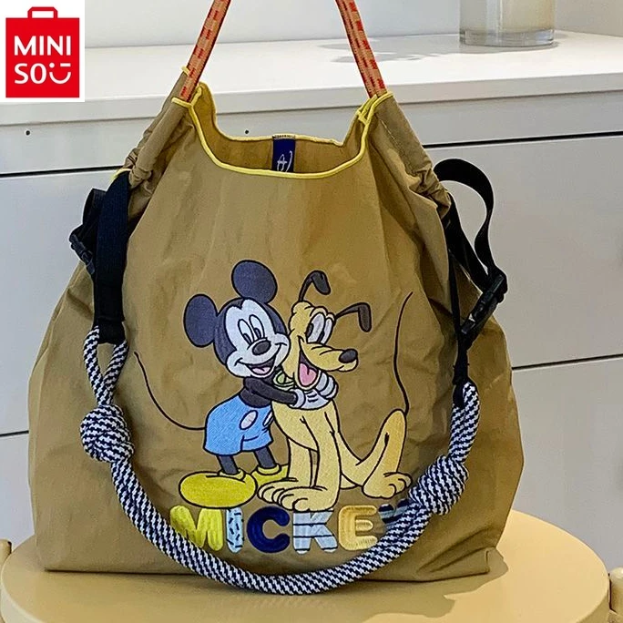 MINISO Disney Cartoon wysokiej jakości płócienna torba na zakupy moda damska Cartoon Michirubuto podręczna torba na ramię na co dzień