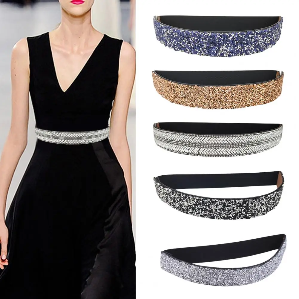 

Lady Waistband Shiny Rhinestone Lady Waist Strap Bridal Dress Waistband