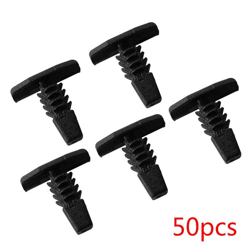 4876498 50Pcs/set Car Door Weatherstrip Retainer Clip Fit for Chevrolet Auveco 10744 GM 3/16'' Hole Black Nylon