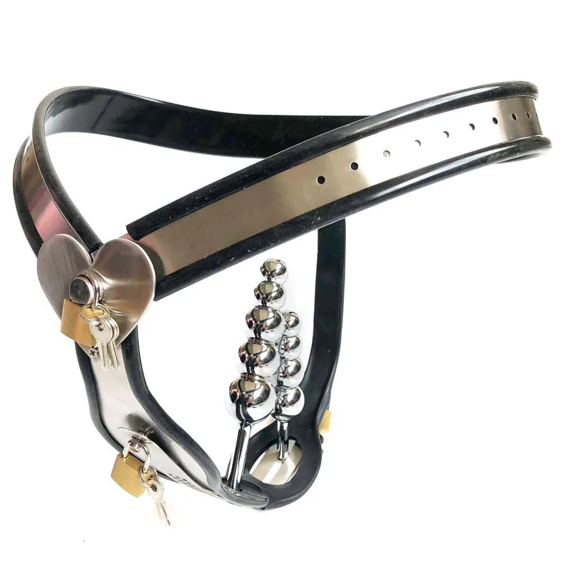 Female Stainless Steel Chastity Belt with Dildo Plug Underwear BDSM Bondage Erotic Chastity Device Flirting Sex Toys for Woman