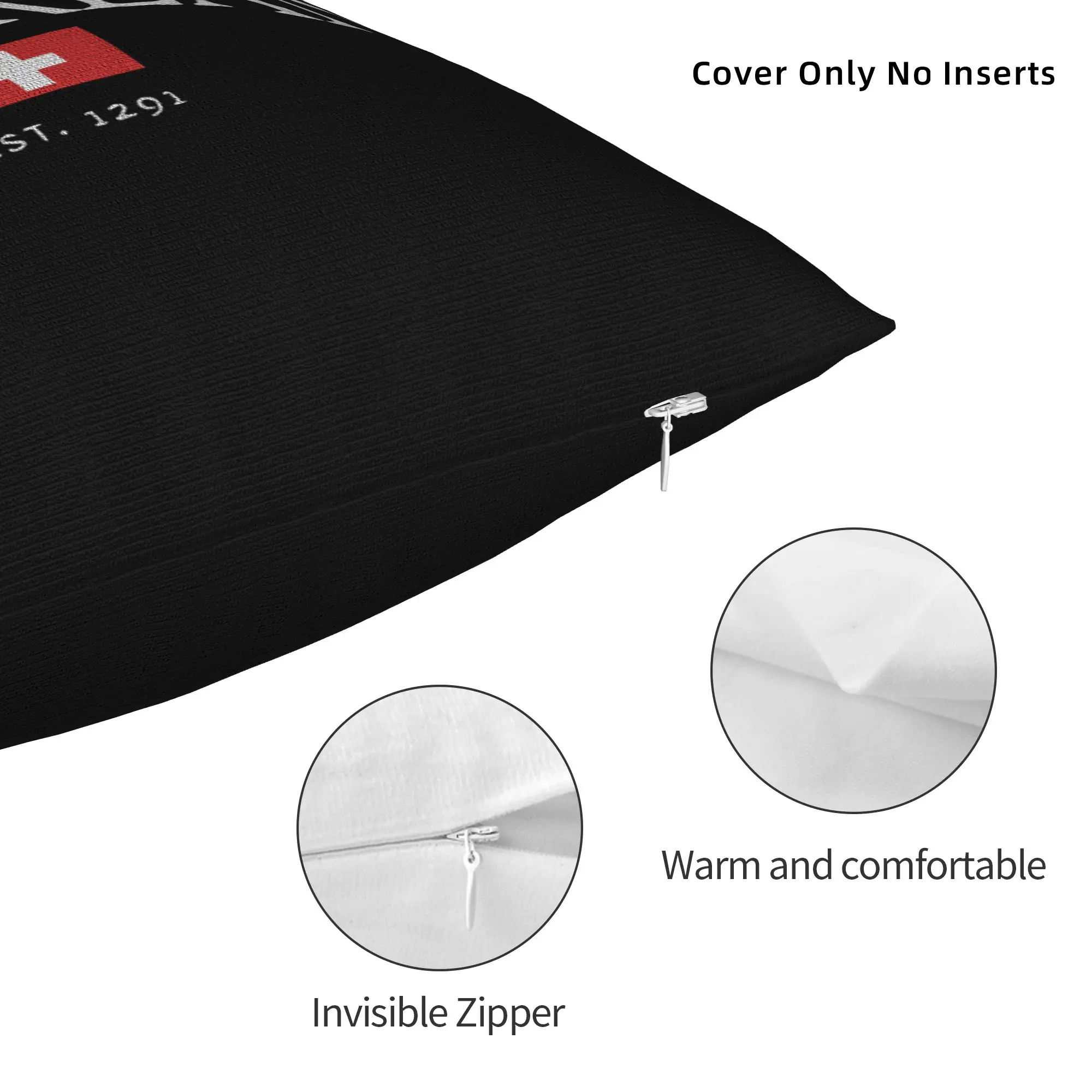 Switzerland The Land of Milk and Honey Pillowcase Soft Polyester Cushion Cover Decorative Europe Pillow Case Cover Home Zipper