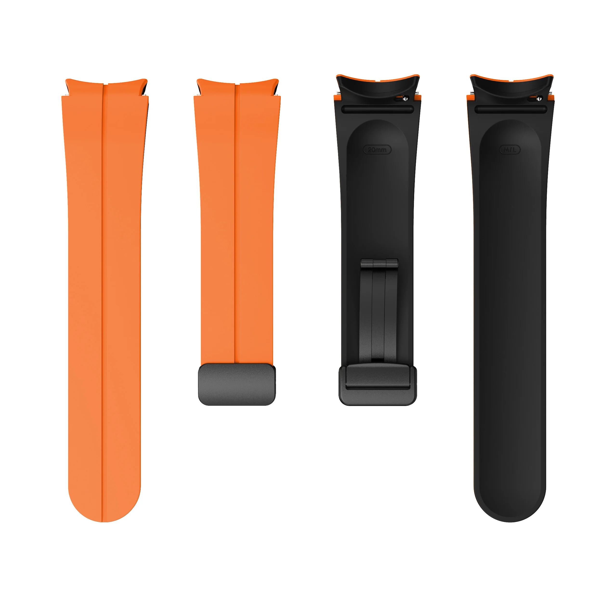 Magnetic D Buckle Silicone Band For Samsung Galaxy Watch 6 5 Pro 4 Classic 47mm 45mm 44mm 40mm Sports Strap Replacement Bracelet