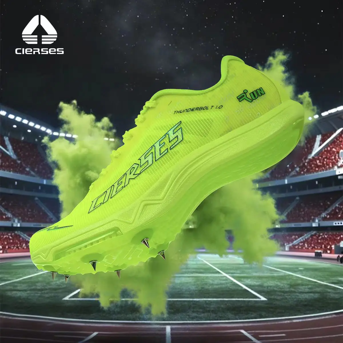 

CIERSES Lightning Thunderbolt Full Palm Carbon Plate Air Cushion Nail Shoes Professional Sprint Training Sports Shoes Unisex2460