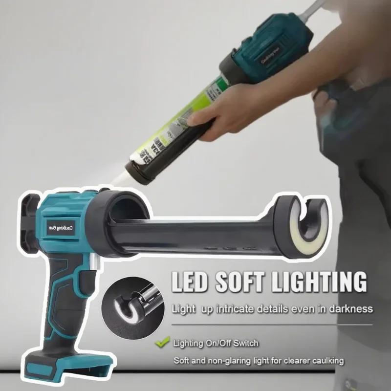 

Electric Caulking Gun Lithium Battery 4 Speeds Wireless Glass Glue Gun Doors Windows Filling Sewing Gun For Makita 18V Battery