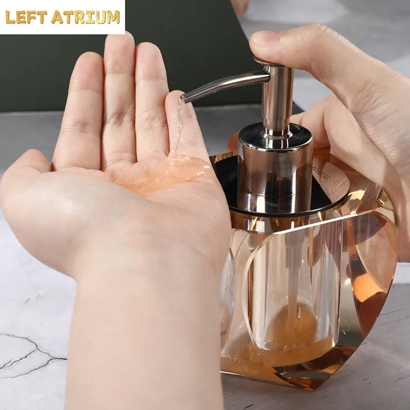 Crystal Lotion Bottle Bathroom Products Distribution Bottle Hand Sanitizer Bottles Shampoo Shower Gel Bottles Soap Dispenser