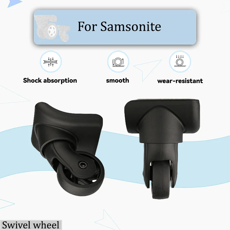 

For Samsonite W149 High Impact Suitcase Wheels - 2/4PCS Replacement Rollers Thick PU Material Durable