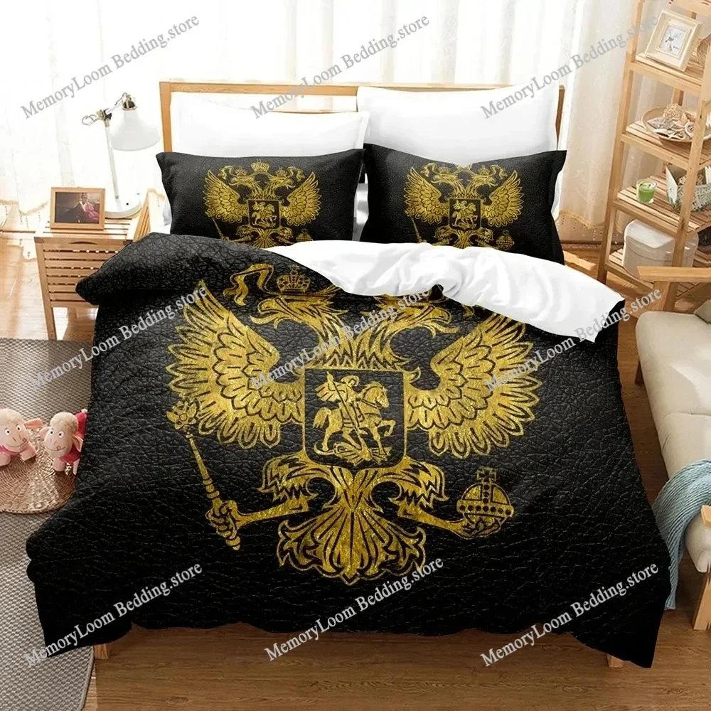 Russian Flag State Insignia Soft Bedding Set Single-Twin-Full-Queen-King Size Adult Kid Bedroom Breathable Duvet Cover 2025
