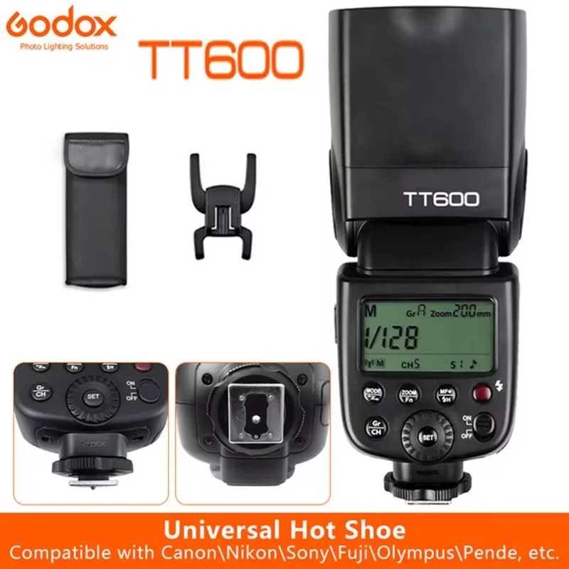 Godox TT600 TT600S 2.4G Wireless Flash GN60 Master Slave SLR Camera Speedlite For Canon Nikon Sony Pentax Olympus Fujifilm