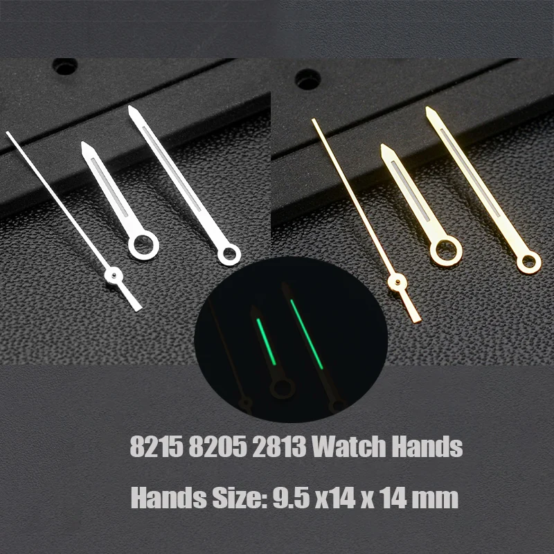 Green Luminous 8215 Hands for watches Fit for Miyota 8215 8205 2813 Movemnt Watch Pointer Hands Set Spare Parts For Watches