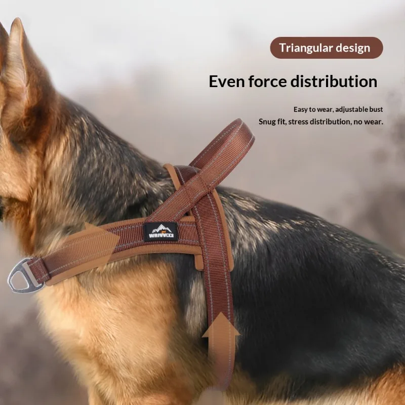 Tactical Dog Harness No Pull Reflective Saddle Vest for Large Medium Dogs Outdoor Lightweight Anti Escape Pet Collar Saddleback view 5