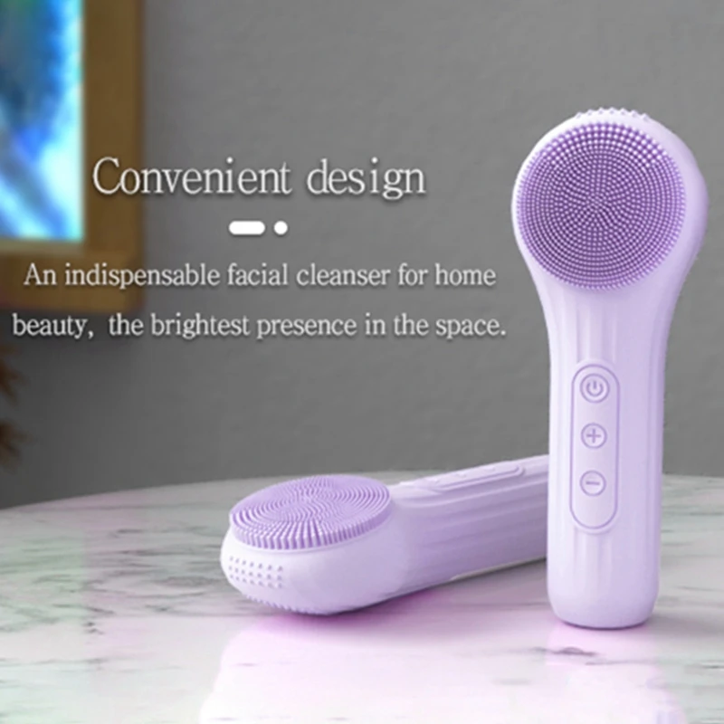 فرشاة وجه كهربائية ، منظف مسام مقاوم للماء ، حزام سيليكون ، شاحن مغناطيسي ، جهاز تنظيف الوجه ، ساخن ، مقاوم للماء