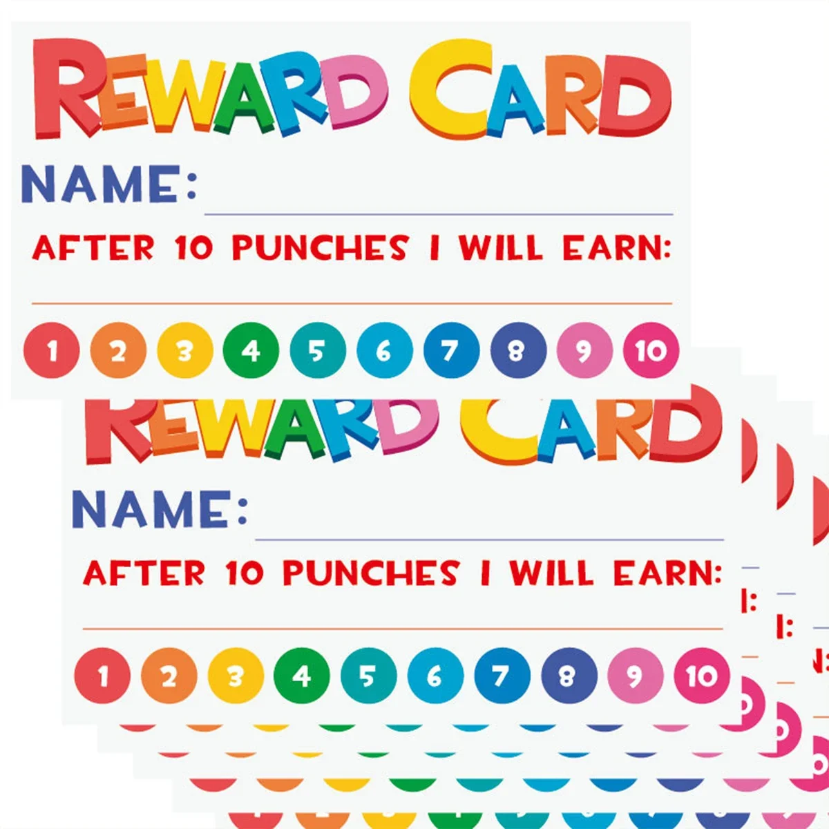 

New 50pcs Punch Cards My Reward Cards, Classroom Student Home Behavior Incentive Decor Motivational Cute Cards Holiday Accessory