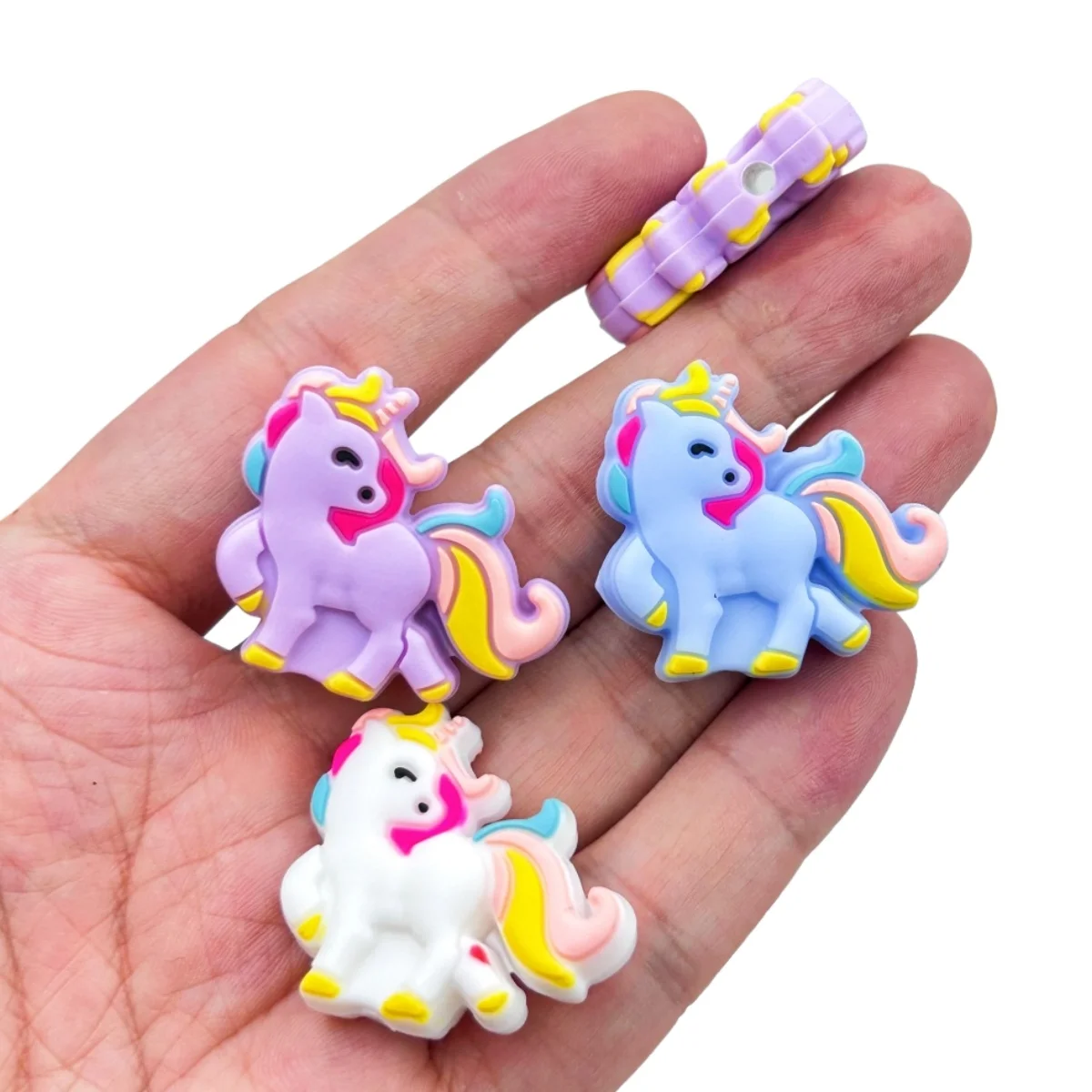 10pcs Cartoon Animal Silicone Beads DIY Jewelry Making Necklaces Bracelets Silicone Focal Beads For Pens Keychain Bag Charms