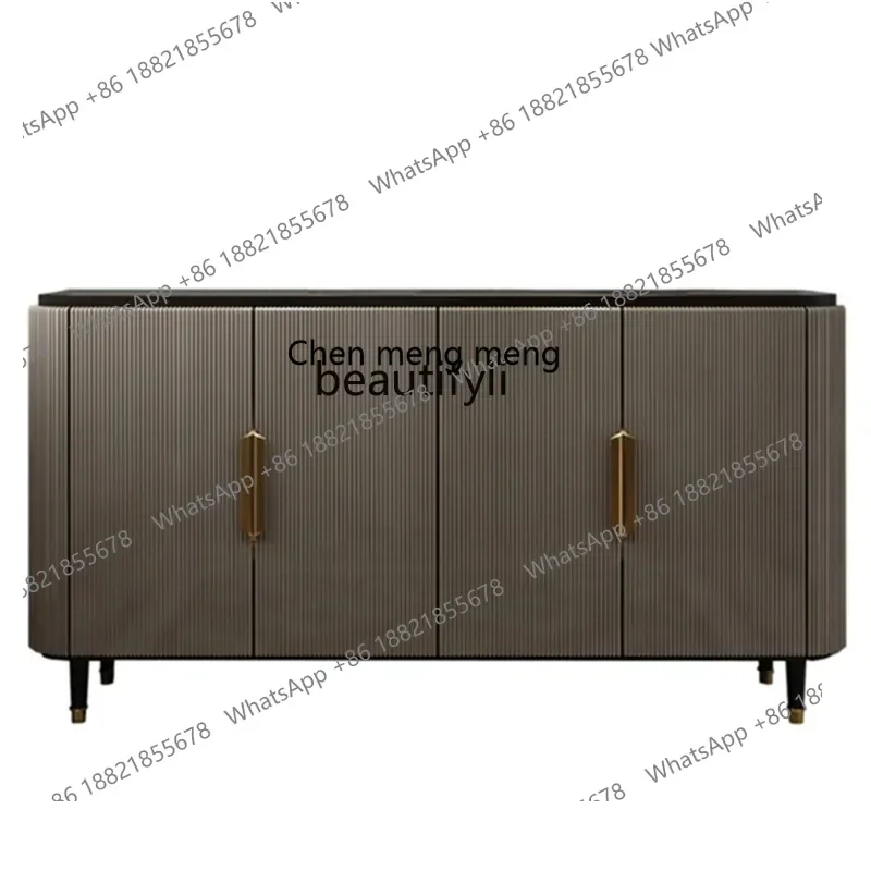 American-style entrance cabinet, living room, dining side cabinet, integrated wall locker, light luxury high-end partition
