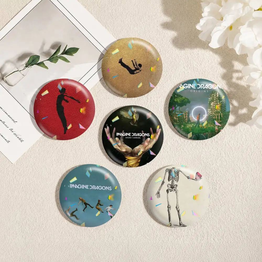 Imagine Dragons Classic  25 32 44 58 75mm Badges Personalized Round Brooches Pins Accessory Gift