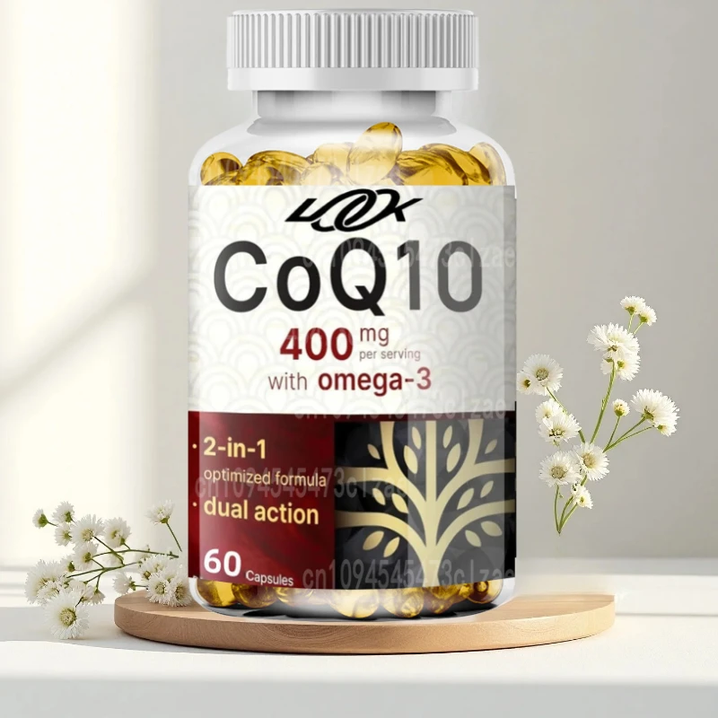 Coenzyme Q10 Capsules, 400 Mg Each, To Promote Cardiovascular Health and Heart Health, Provide Energy To Support Joint Health
