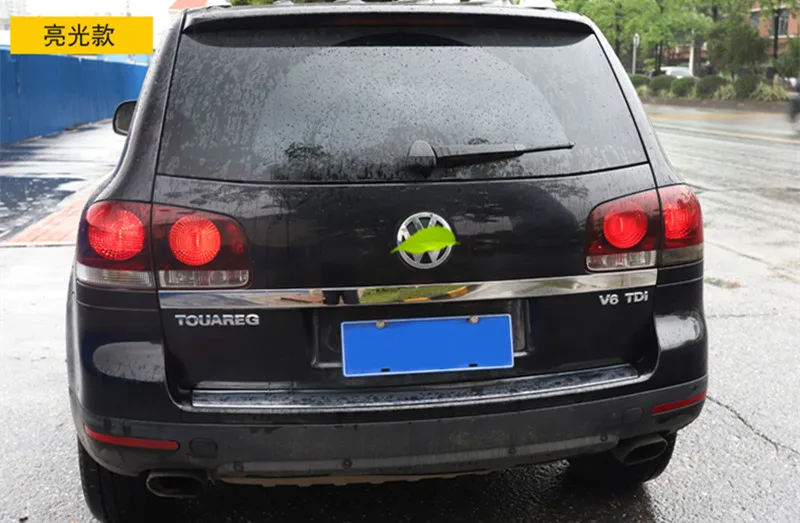 Stainless steel tailgate trim strip trunk trim strip Car stickers for Volkswagen 2003-2010 Touareg  Accessories