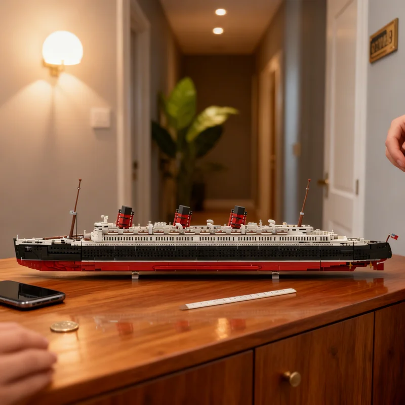 

3647 деталей MOC RMS Queen Mary: Конструктор-модель для сборки, креативный подарок, декор для дома и офиса, премиум-класс для взрослых и детей