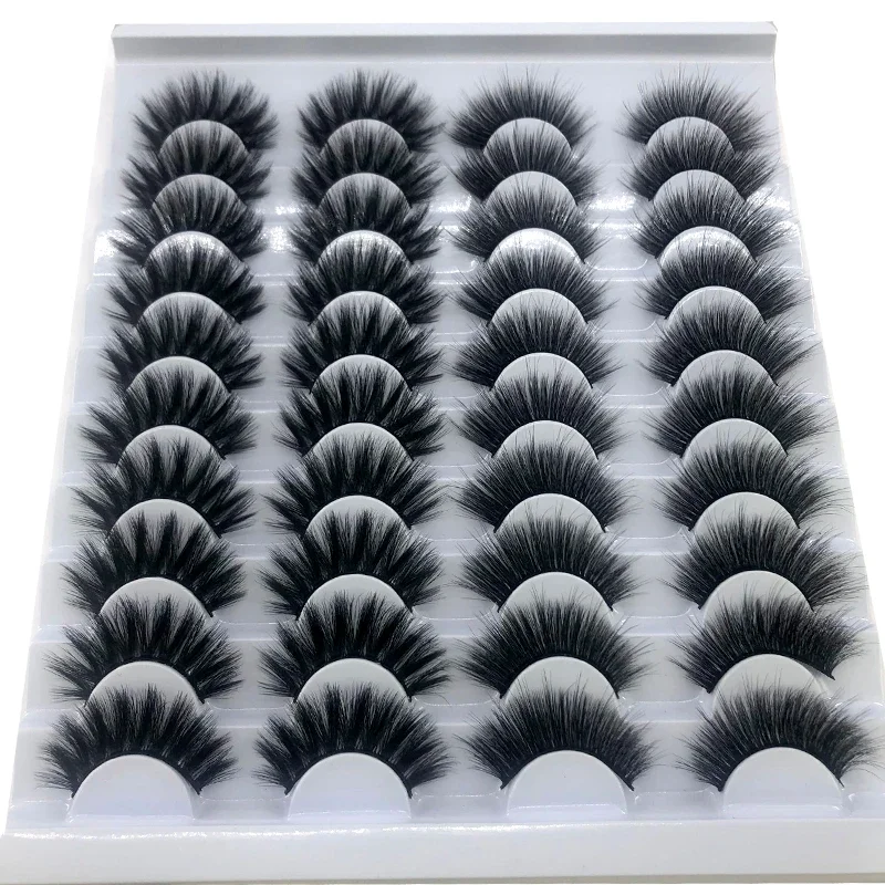 HBZGTLAD 20pairs Mink Lashes 3D Mink Eyelashes 100% Cruelty free Lashes Handmade Reusable Natural Eyelashes Popular False Lashes