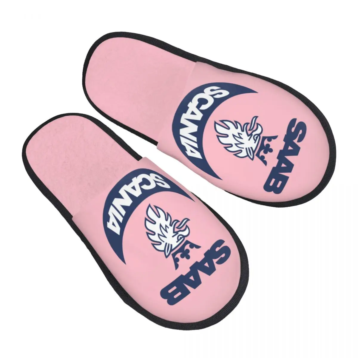 Custom Swedish Saabs Scanias Automobile Car Soft Scuff Memory Foam Slippers Women Spa House Shoes