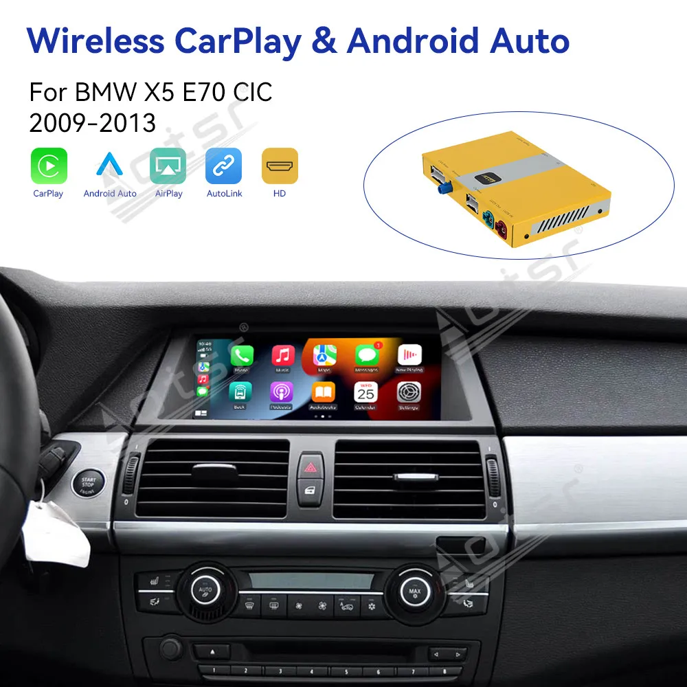 Carplay 8368 XU Decoder Android 13 Car Radio For BMW X5 E70 CIC 2009-2013 Touch Screen Multimedia Player Video GPS Navigation 4G