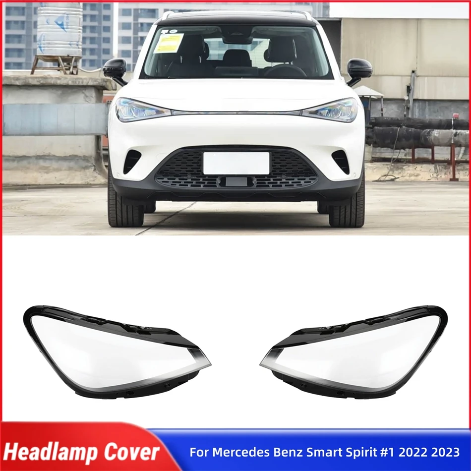 

For Mercedes Benz Smart Spirit #1 2022 2023 Accessories For The Car Polycarbonate High Gloss Fully Transparent Headlights Glass