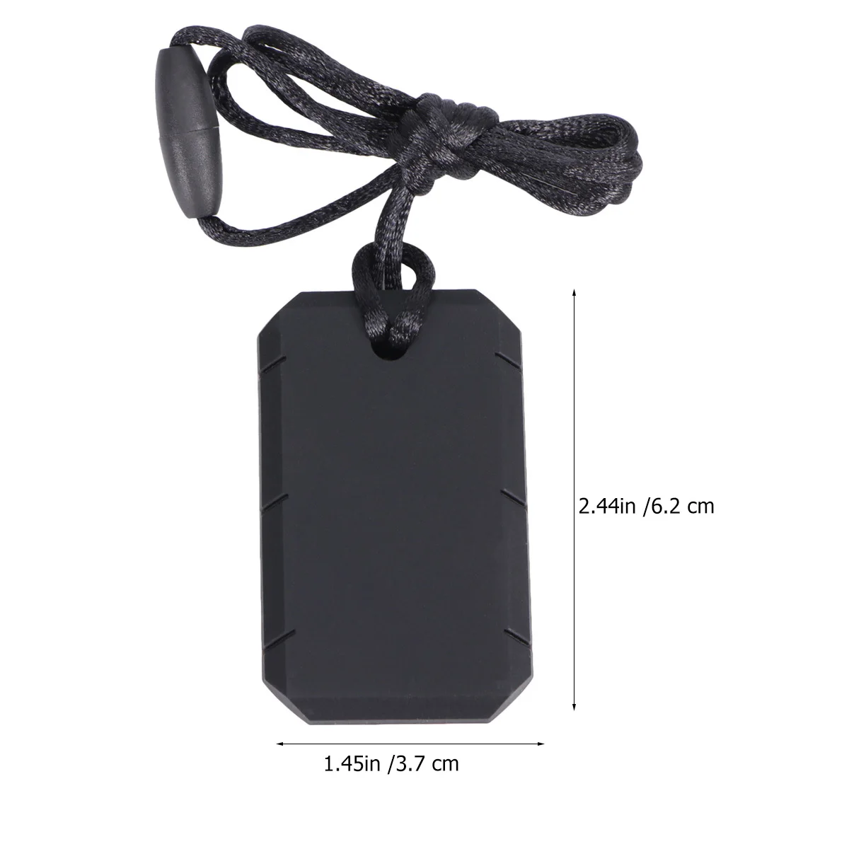 

1Pcs Dog Tag Style Silicone Teether for Baby Chewing Sensory Support Autistic Children Molar Relief Pendant Black