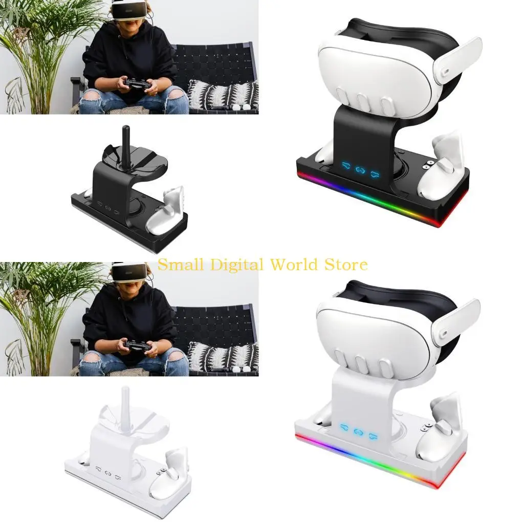 77ub-vrスタンドヘッドセット充電ドックled-vrディスプレイスタンドアクセサリー3ヘッドセット
