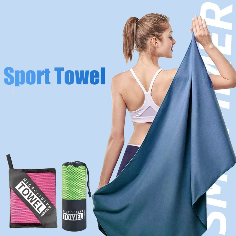Doppelseitiges Velours Mikrofaser Sporthandtuch Saugfähig Trocknet_voghion.com