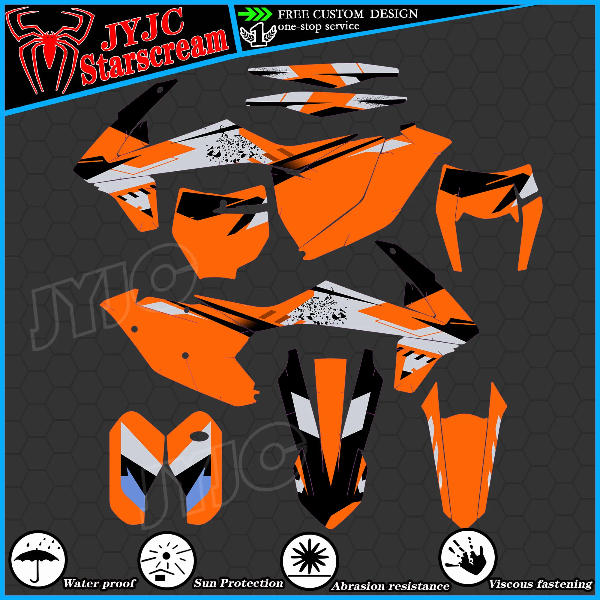 

Graphic Kit for 2016 2017 2018 SXF XCF 2017 2018 2019 EXC XCW EXC-F CRF300L Motorcycle Decal Stickers