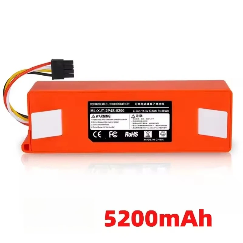 XJT-2P4S-5200/6500/7800/9800/12800 14.4V 5.2/6.5/7.8/9.8/12.8Ah Li-ion for Xiaomi Mi Robot Vacuum 1st Gen Roborock S5 S50 S51