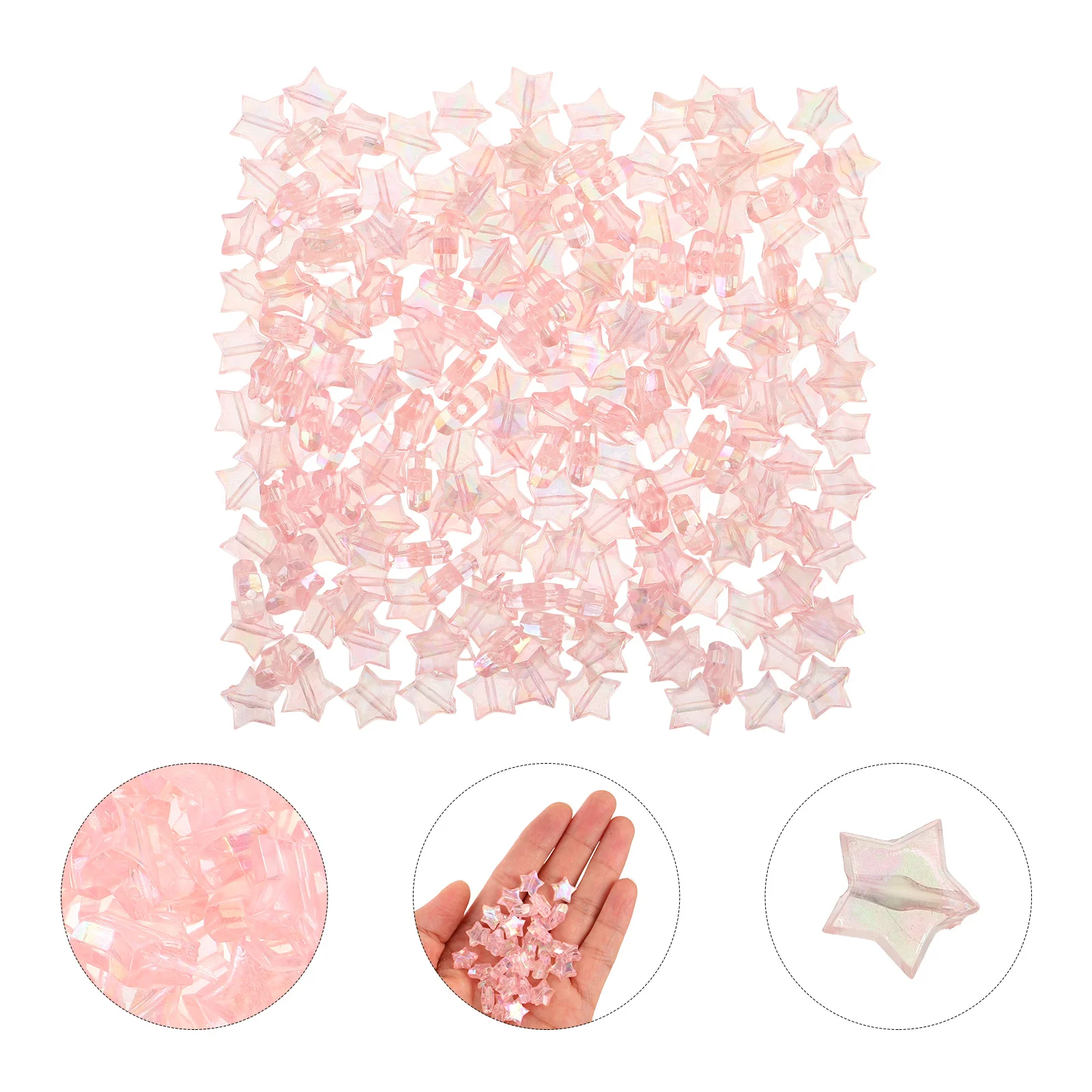 

200 Pcs Beads Jewelry Charm Loose Craft for Making Crystal Pendant Star Shaped