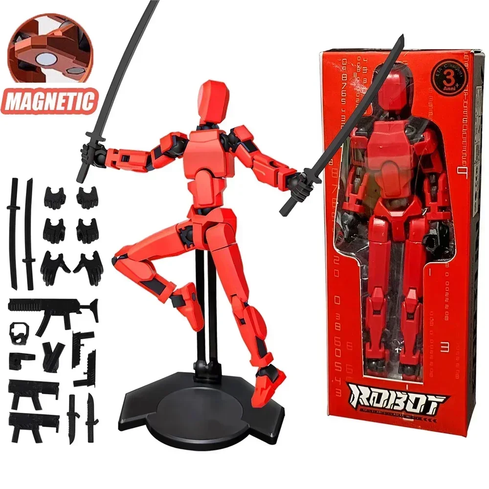 13-Piece 3D Printed Action Figures - Multi-Jointed Movable, Full Body Assembly, Lucky Dummy Toys, Perfect Birthday Gift