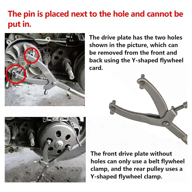 

AB42-Y-Type Motorcycle Scooter Flywheel Clamp Wrench Belt Clutch Disassembling And Fixing Tool Parts