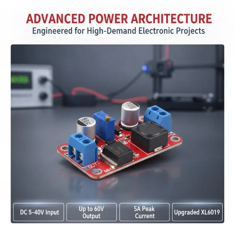 1/3Pcs XL6019 DC-DC Step Up Boost Power Module 5A High Current Adjustable Voltage Regulator Board For DIY Electronic Circuit