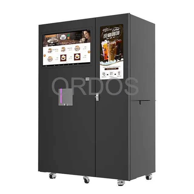 Self serve ice vending machine milk shake vending machine maquina bending expendedora cafe con hielo y leche