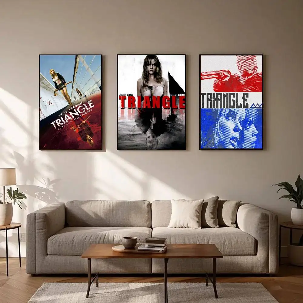 Triangle Horror Movie Poster Art Sticky Wall Waterproof Home Living Room Bedroom Bar Aesthetic Decoration