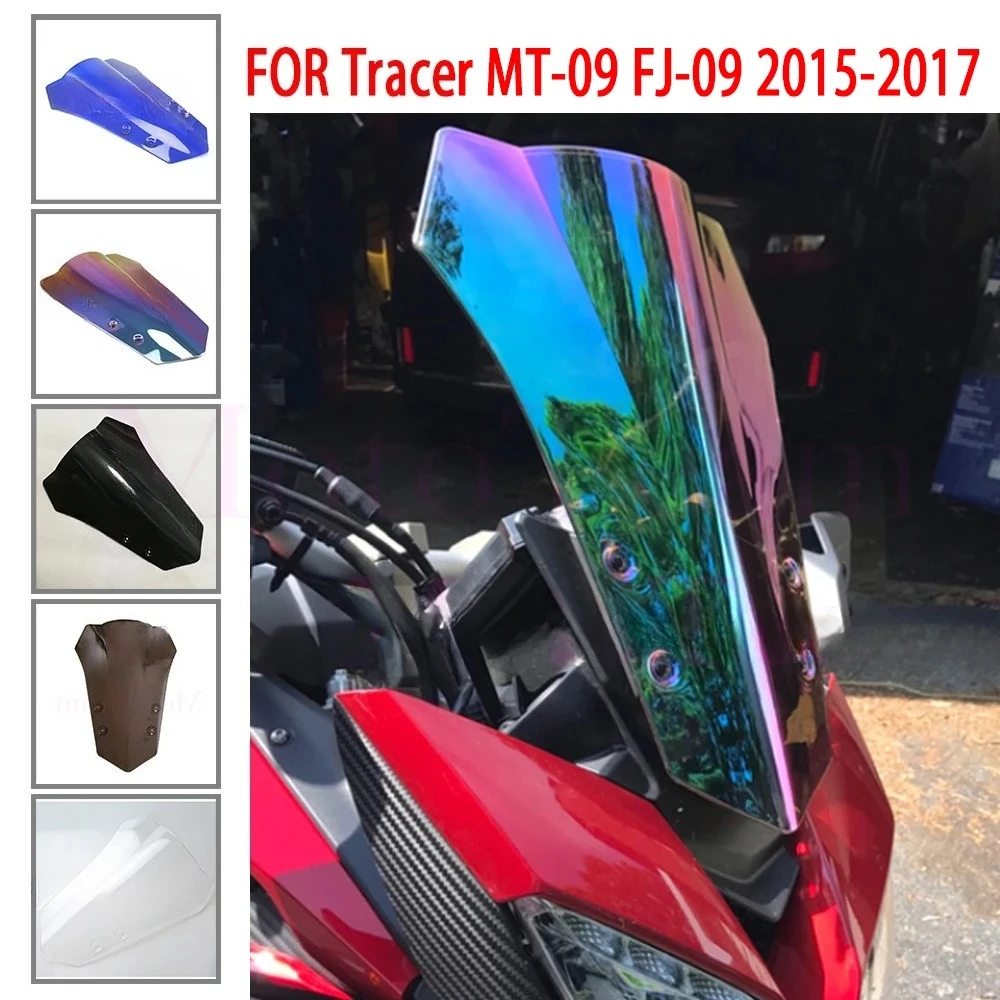 Motorcycle Windshield For Yamaha Tracer MT-09 MT09 FJ-09 FJ09 2015-2017 Motorbike Double Bubble Wind Screen Deflectors Screws