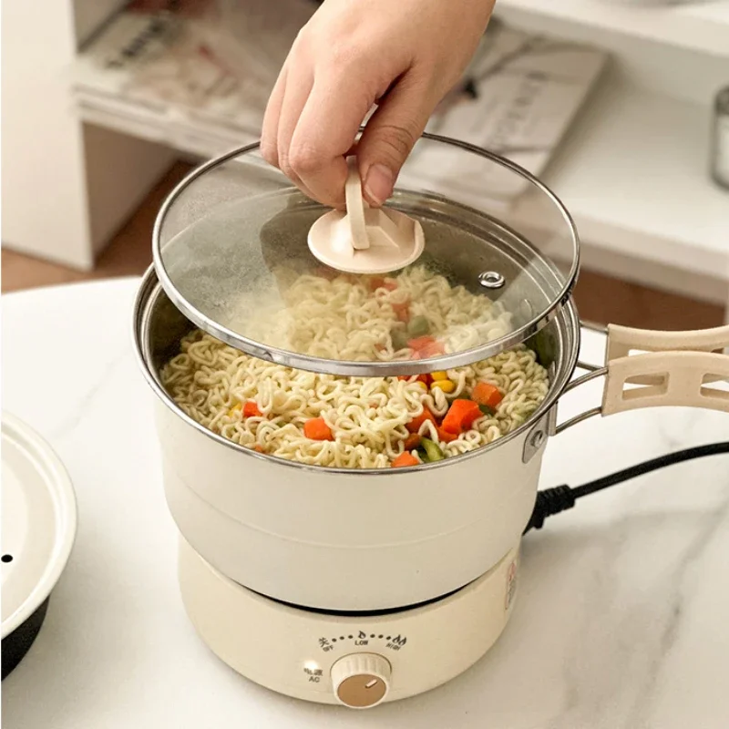 Stainless Steel Portable Folding Electric Cooking Pot Dormitory Single Mini Business Trip Boiled Noodles Electric Heating Pot