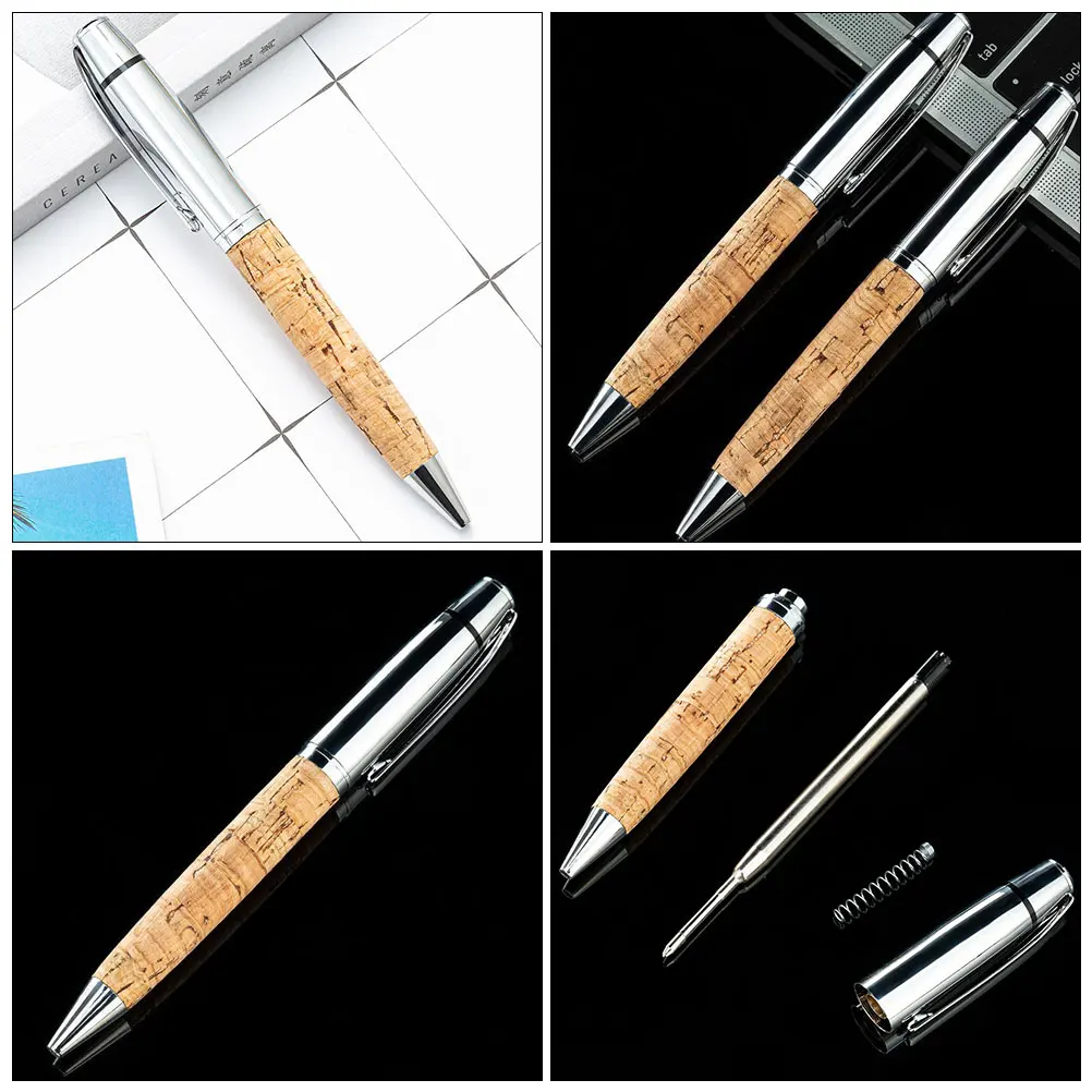 

3 Pcs Simulated Wooden Ballpoint Pen Business Office Pens Metal Filling Fancy for Women Daily Use Journaling
