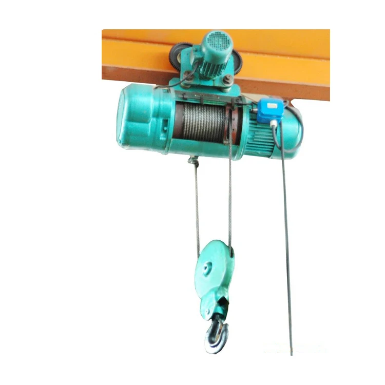 New design double hook 3 phase motor electric wire rope pulling Hoist with trolley