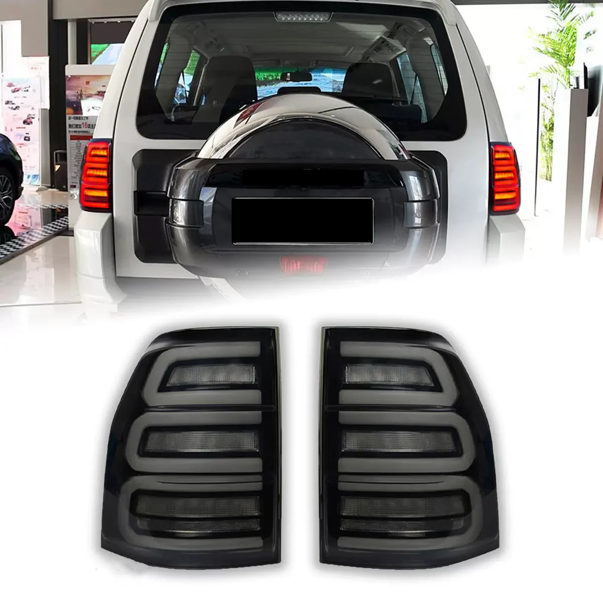 

LED Taillight Assembly for Mitsubishi Pajero V93 V97 05-20 modified rear lamp Dynamic Turn Signal Brake lamp