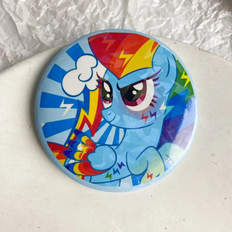 Anime Fluttershy Rainbow Dash Pinkie Pie Twilight Sparkle Exotic Applejack Brooch Badge Tinplate Accessoy Gifts - 5